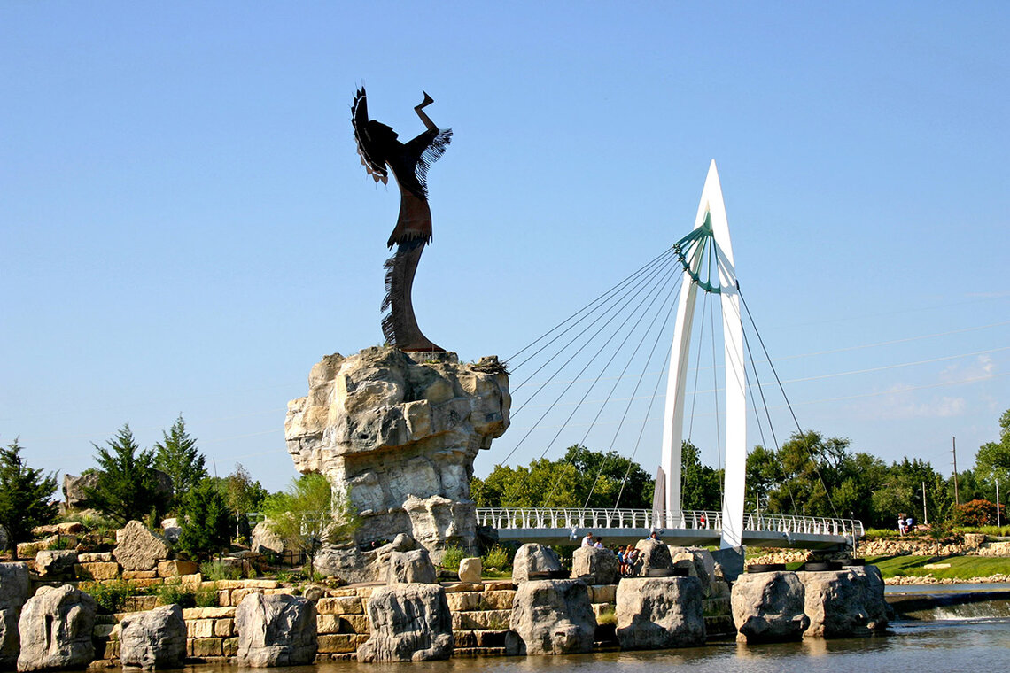 La statue du gardien des plaines de Wichita