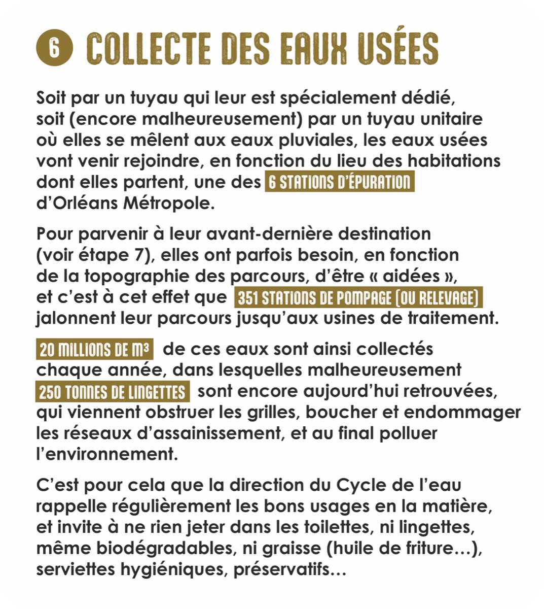 Étape 6 – Collecte des eaux usées