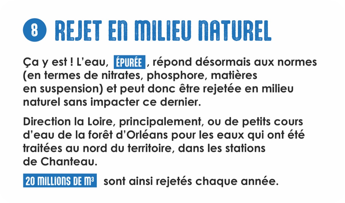 Étape 8 – Rejet en milieu naturel